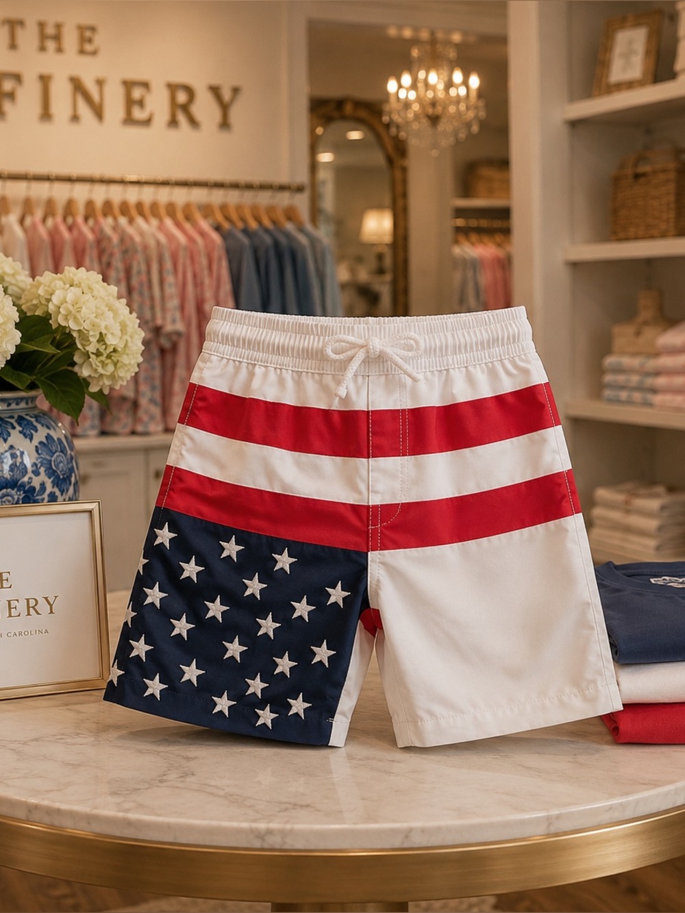 COTTON KIDS- Flag Shorts swimsuit NWT